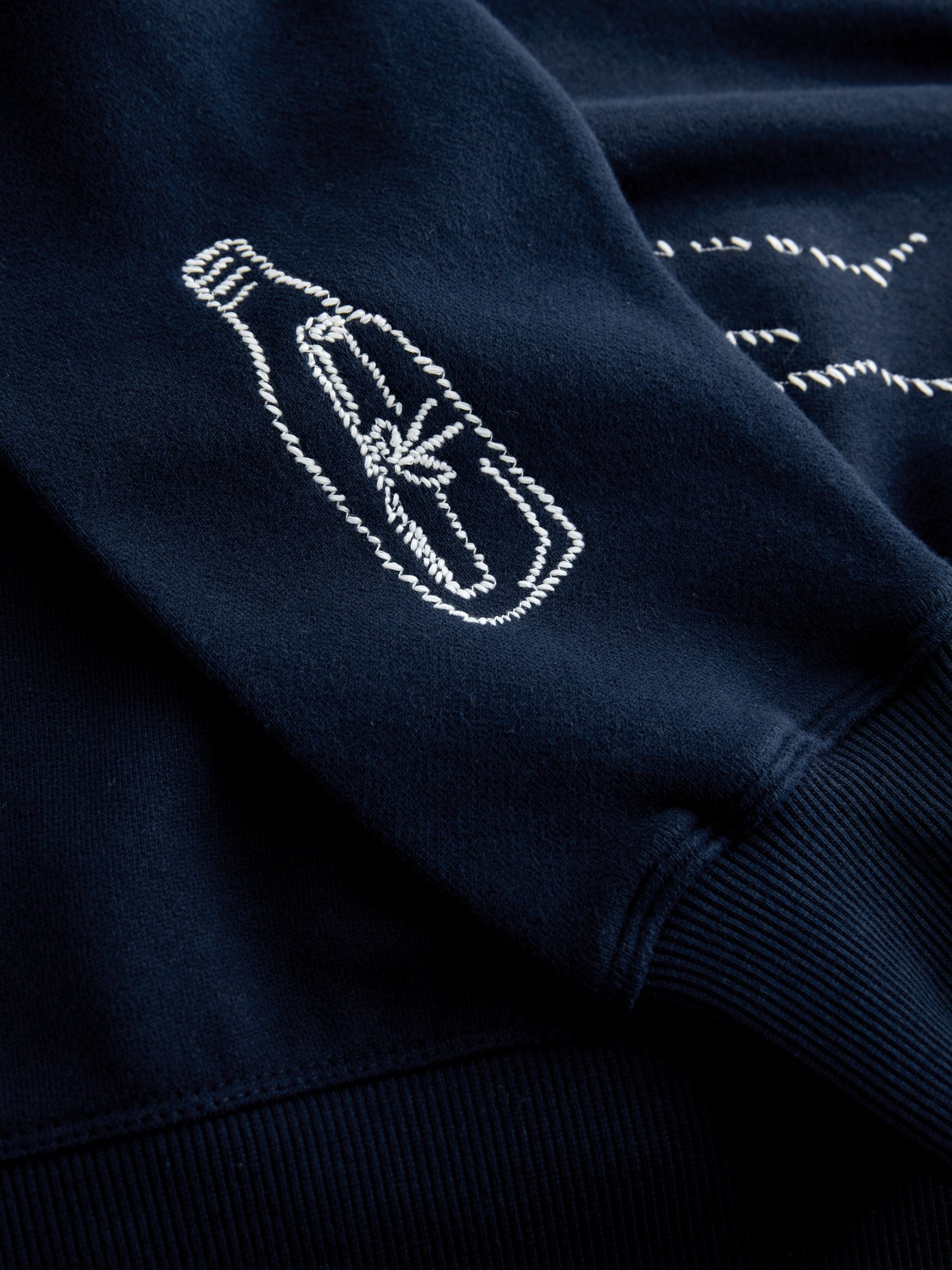 Buy Navy Embroidered Sea Graphic Crew Neck Sweatshirt from Next USA