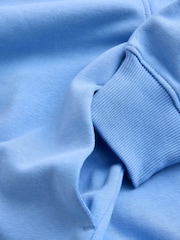 Bright Blue Relaxed Fit Essentials Longline Sweatshirt with Pockets - Image 3 of 4