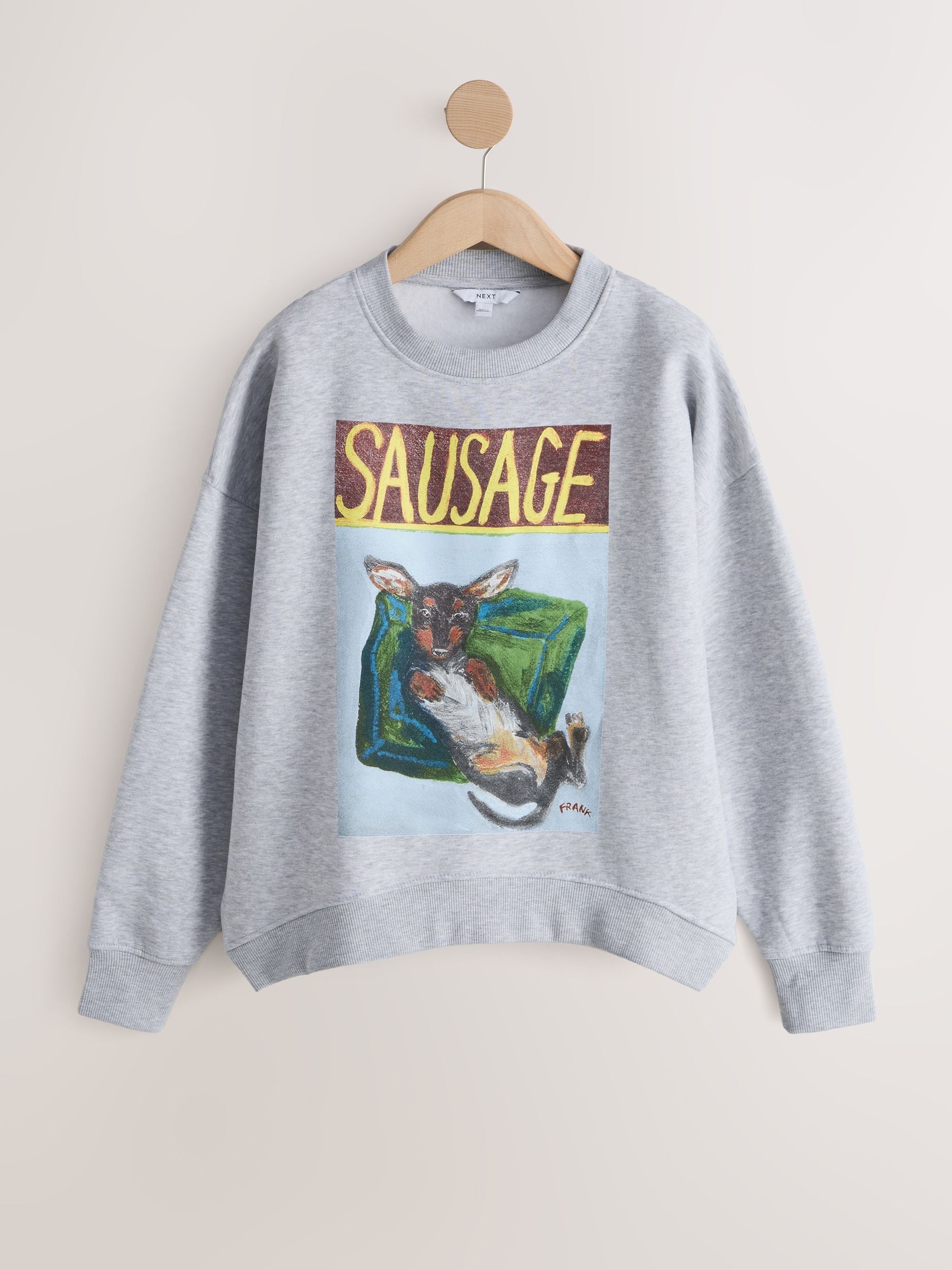 Buy Grey License Frankie Thorpe Sausage Dog Graphic Sweatshirt