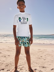 White Minecraft Rash Vest (3-16yrs) - Image 3 of 8
