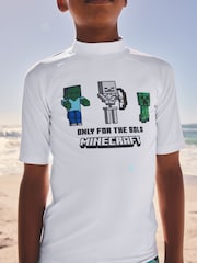 White Minecraft Rash Vest (3-16yrs) - Image 4 of 8