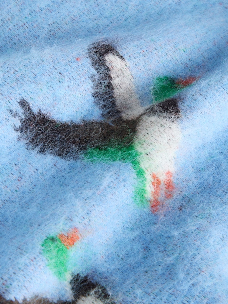 Blue Mallard Duck Graphic Brushed Crew Neck Jumper - Image 3 of 3