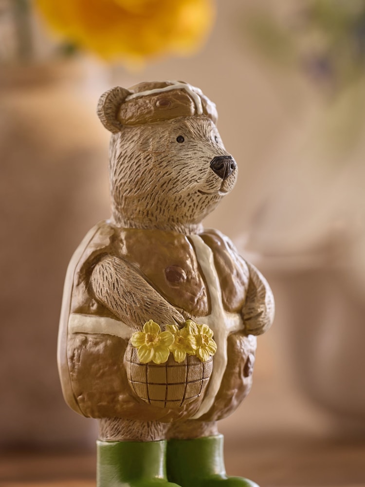 Natural Hot Cross Bun Bertie Bear Easter Ornament - Image 2 of 3
