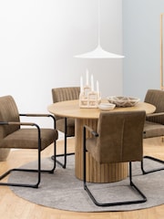 Actona Brown Adele Dining Chair Set of 2 - Image 1 of 6