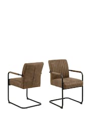 Actona Brown Adele Dining Chair Set of 2 - Image 3 of 6