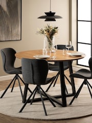 Actona Grey Batilda Swivel Dining Chair Set of 2 - Image 1 of 6