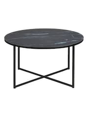 Actona Black Alisma Round Coffee Table - Image 2 of 5