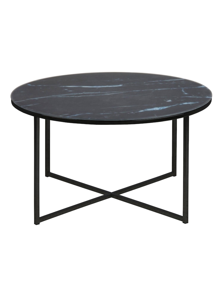 Actona Black Alisma Round Coffee Table - Image 2 of 5