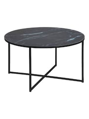 Actona Black Alisma Round Coffee Table - Image 3 of 5