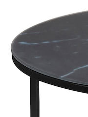 Actona Black Alisma Round Coffee Table - Image 4 of 5