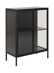 Actona Black Newcastle Low 2 Door Display Cabinet - Image 3 of 4
