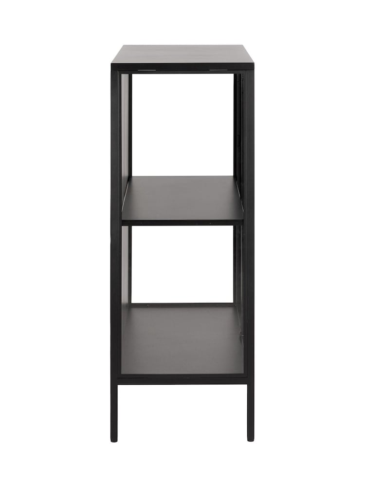 Actona Black Newcastle Low 2 Door Display Cabinet - Image 4 of 4