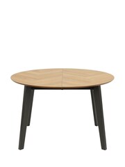Actona Black Oak Georgetown 4 Seater Round Dining Table - Image 5 of 6