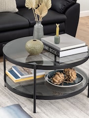 Actona Black Bayonne Round Coffee Table Top - Image 2 of 5