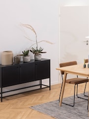 Actona Black Newcastle 3 Door Raised Sideboard - Image 1 of 6