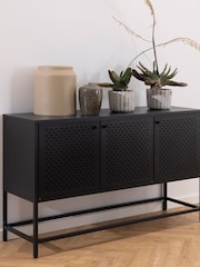 Actona Black Newcastle 3 Door Raised Sideboard - Image 2 of 6