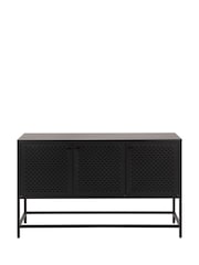 Actona Black Newcastle 3 Door Raised Sideboard - Image 4 of 6