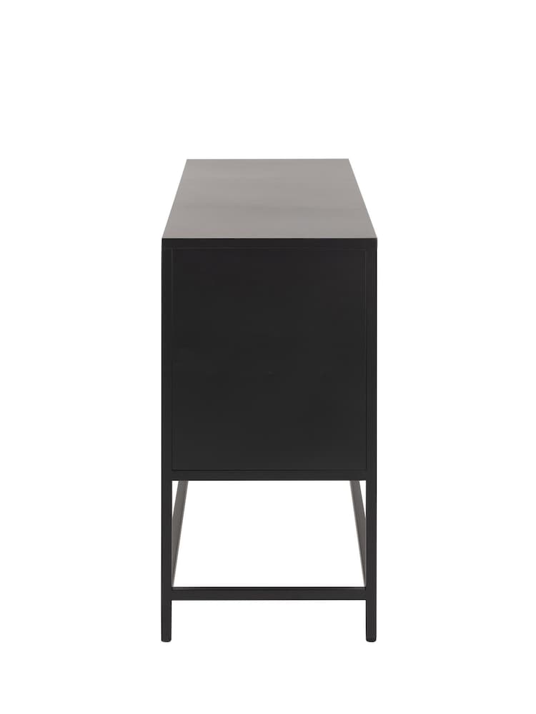 Actona Black Newcastle 3 Door Raised Sideboard - Image 6 of 6