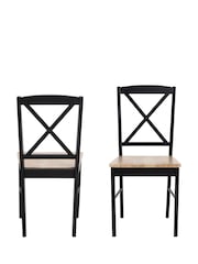 Actona Set of 2 Black Elvira Dining Chairs - Image 4 of 6