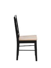 Actona Set of 2 Black Elvira Dining Chairs - Image 5 of 6