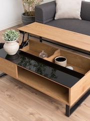 Actona Black Oak Azalea Lift Up Coffee Table - Image 2 of 5