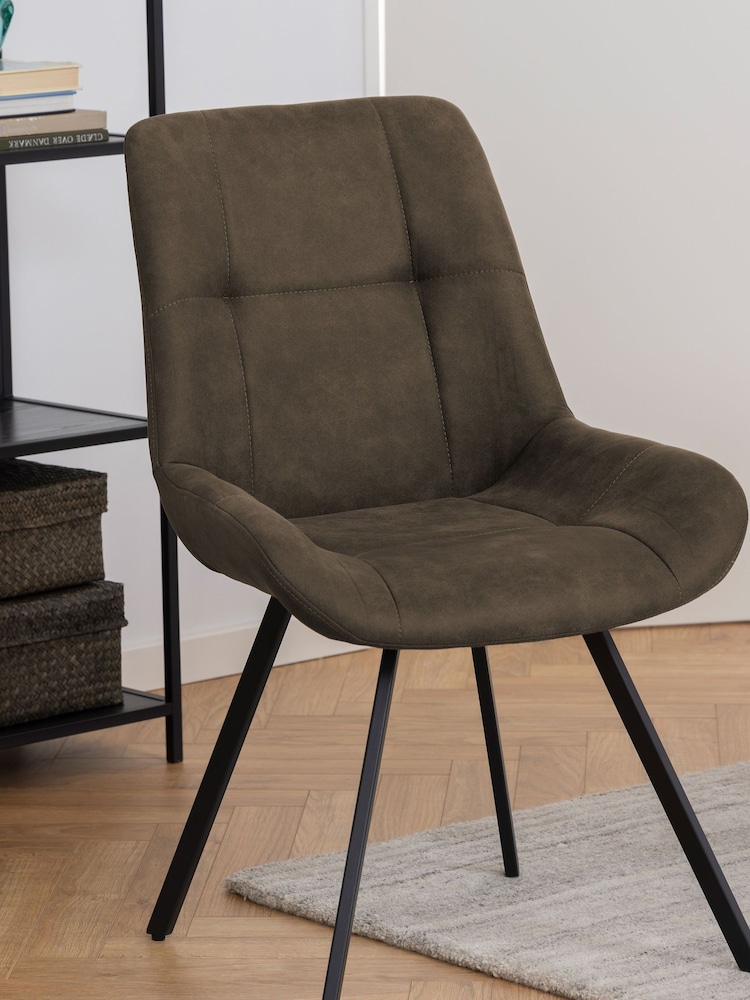 Actona Set of 2 Grey Waylor Dining Chairs - Image 2 of 6