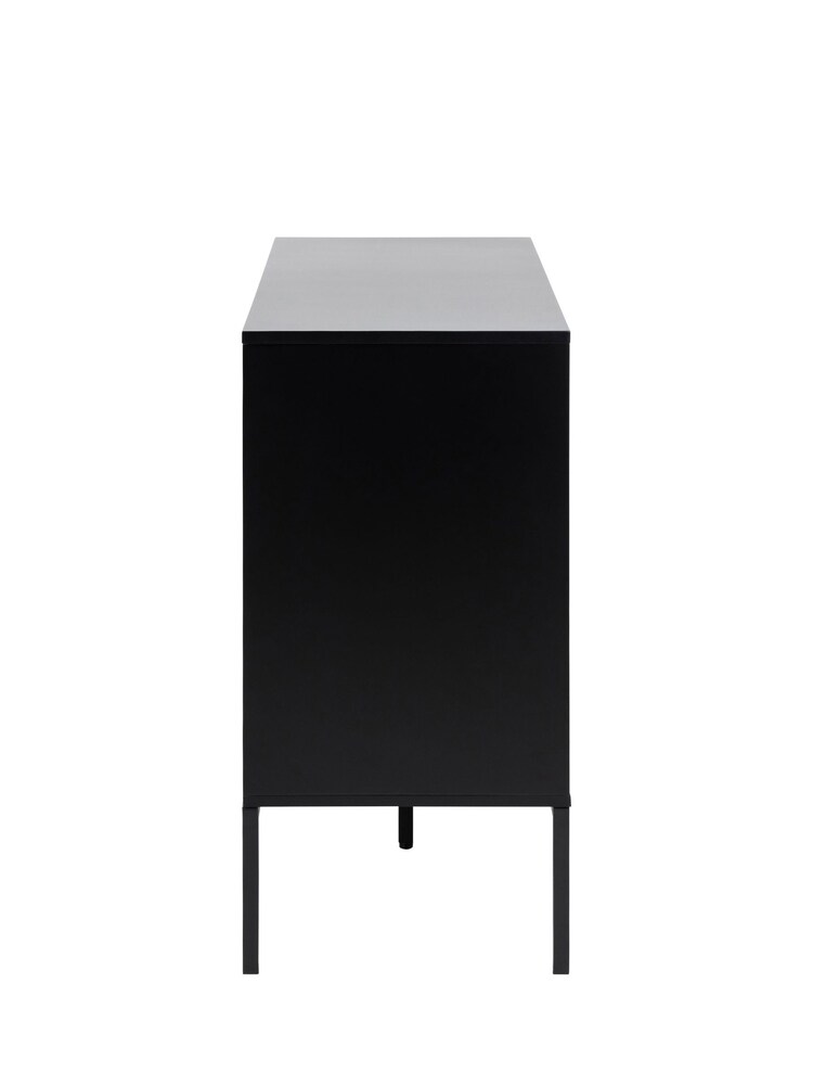 Actona Black Oak Seaford 1 Door 3 Drawer Small Sideboard - Image 6 of 6