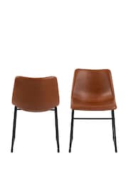 Actona Set of 2 Brown I_Oregon Dining Chairs - Image 3 of 6