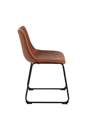 Actona Set of 2 Brown I_Oregon Dining Chairs - Image 4 of 6