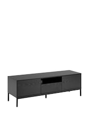 Actona Black Seaford 2 Door 1 Drawer TV Unit - Image 2 of 6