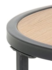 Actona Black Oak Seaford Metal Small Round Side Table - Image 5 of 6