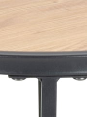 Actona Black Oak Seaford Metal Small Round Side Table - Image 6 of 6