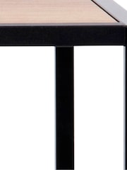 Actona Black Oak Seaford Metal Bar Table with Oak Top - Image 6 of 6