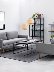 Actona Set of 3 Black Infinity Square Coffee Tables - Image 2 of 6