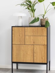 Actona Black Oak Seaford 3 Door 2 Drawer Sideboard - Image 2 of 6