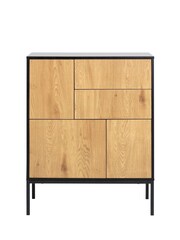 Actona Black Oak Seaford 3 Door 2 Drawer Sideboard - Image 4 of 6