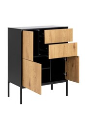 Actona Black Oak Seaford 3 Door 2 Drawer Sideboard - Image 6 of 6