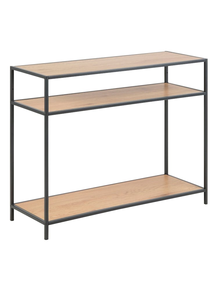 Actona Black Oak Seaford Console Table with 2 Shelves - Image 2 of 6