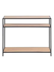 Actona Black Oak Seaford Console Table with 2 Shelves - Image 3 of 6