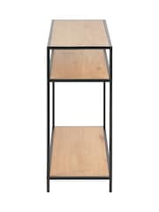 Actona Black Oak Seaford Console Table with 2 Shelves - Image 4 of 6