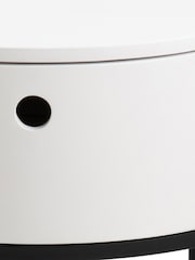 Actona White Polo Round Bedside Table - Image 5 of 6