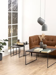 Actona Set of 2 Black Infinity Nest of Tables - Image 1 of 6