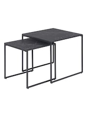 Actona Set of 2 Black Infinity Nest of Tables - Image 5 of 6