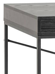 Actona Black Seaford 1 Drawer Desk - Image 6 of 6