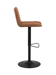 Actona Set of 2 Brown Kimmy Bar Stools - Image 5 of 6