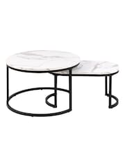 Actona White Spiro Coffee Table Set - Image 3 of 6
