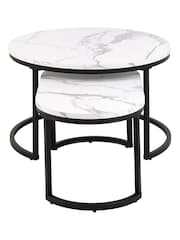 Actona White Spiro Coffee Table Set - Image 4 of 6
