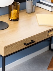 Actona Black Seaford Office Desk with 1 Drawer - Image 6 of 6