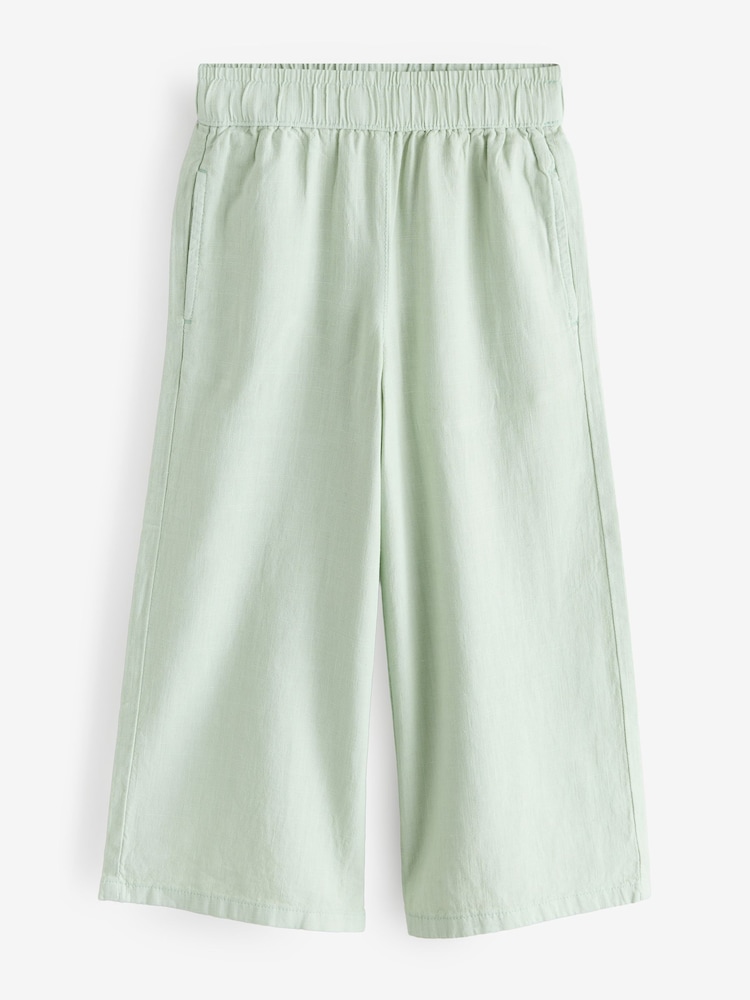 Mint Green Long Wide Pull On Short Trousers - Image 1 of 1