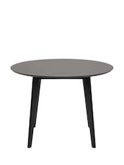 Actona Black Roxby 4 Seater Compact Round Dining Table - Image 4 of 6
